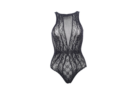 Lace Teddy Bodysuit with Keyhole Cutout