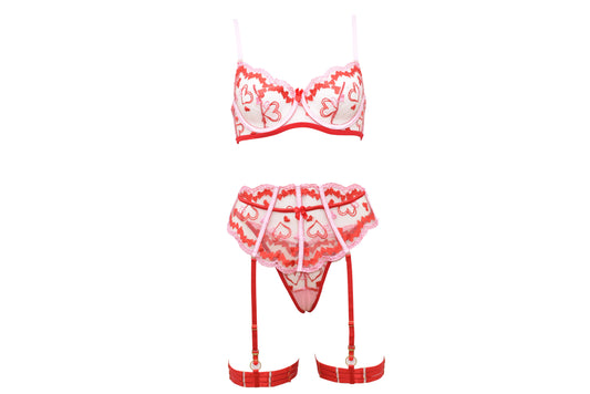 Pixel Heart Lingerie Set